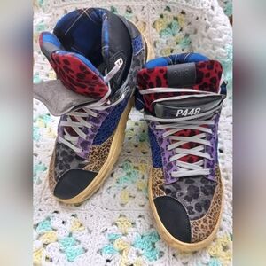 P448 Men's Marvin Plus Plaid and Leopard High-Top Sneakers